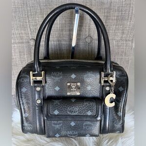 MCM Black and Gray Satchel